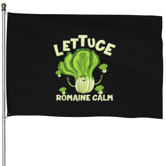 Discover lettuce funny House Flags