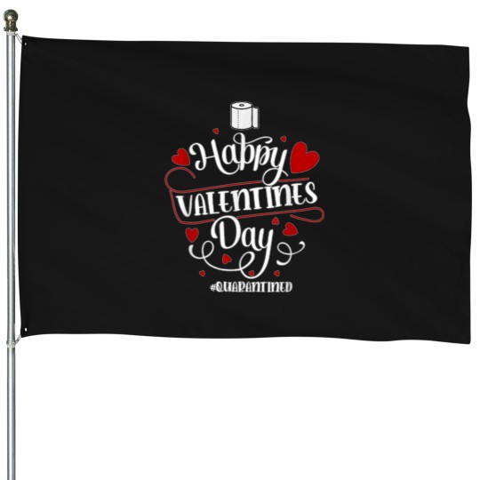 Discover Valentine’s Day 2021 Quarantined - Just A Girl Who Loves Chickens Floral Farming Farmer 154 House Flags