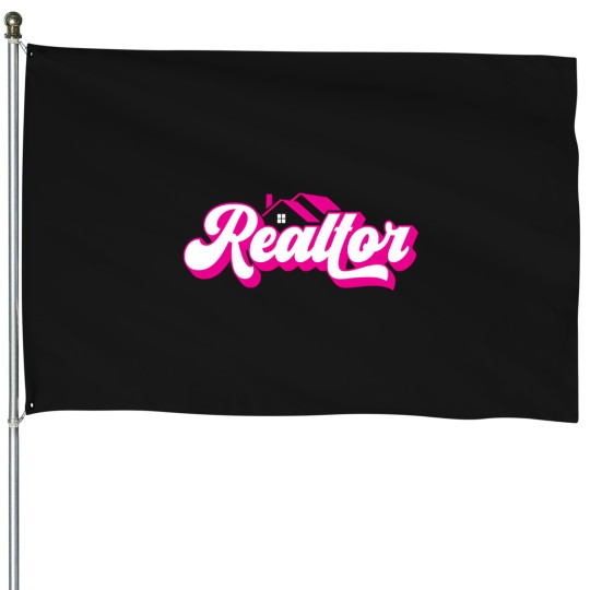 Discover Real Estate Agent Women's Pink Realtor House Flags