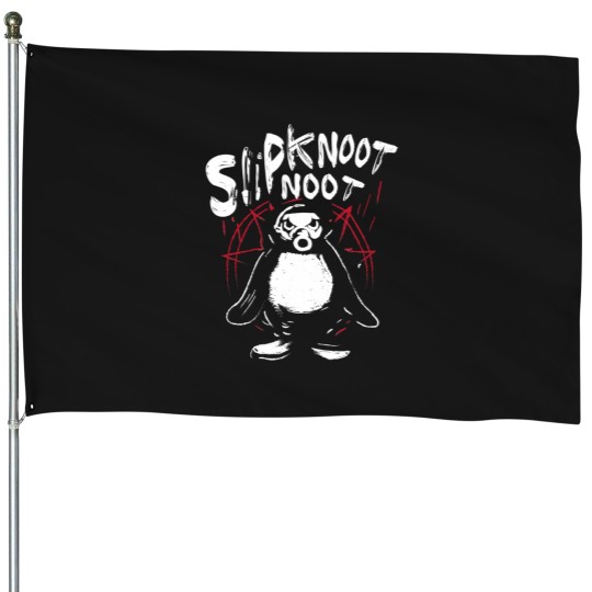 Discover Slipknoot Noot Penguin Death Metal Goth Hard Rock Mazzy Stars final poster Poster House Flags
