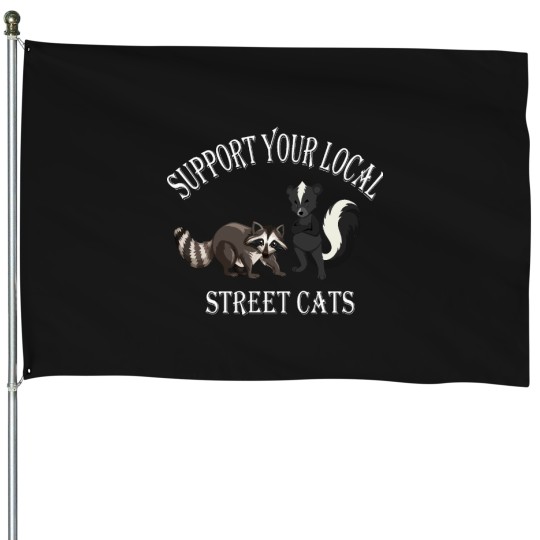 Discover Street catsracoonstreet cats House Flags