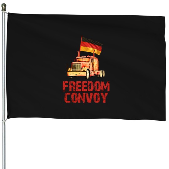 Discover Freedom convoy Germany House Flags