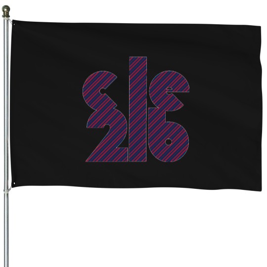 Discover Clevend - orange &amp_ brown House Flags