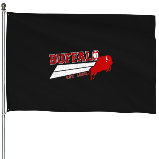 Discover Vintage Buffalo Retro Football Est 1960 New York At Game Day House Flags