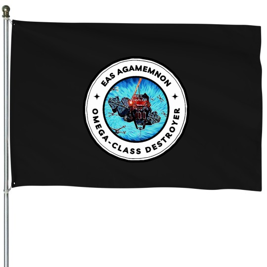 Discover Eas Agamemnon - Omega-Class Destroyer - Black - Sci-Fi - B5 Wonka Bar Poster House Flags
