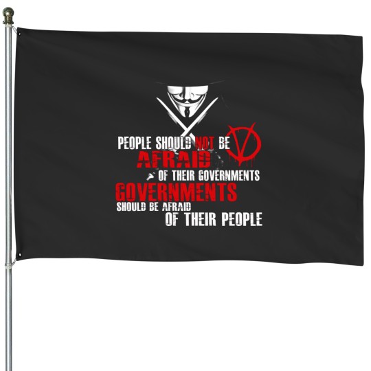 Discover GUY FAWKES V FOR VENDETTA QUOTE House Flags