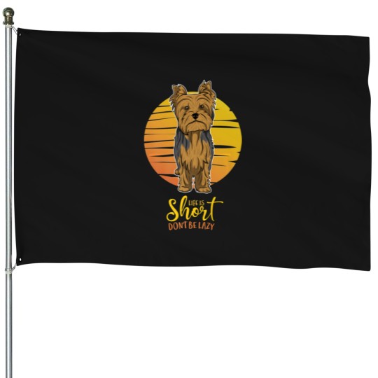 Discover Yorkshire Terrier Dog Vintage House Flags
