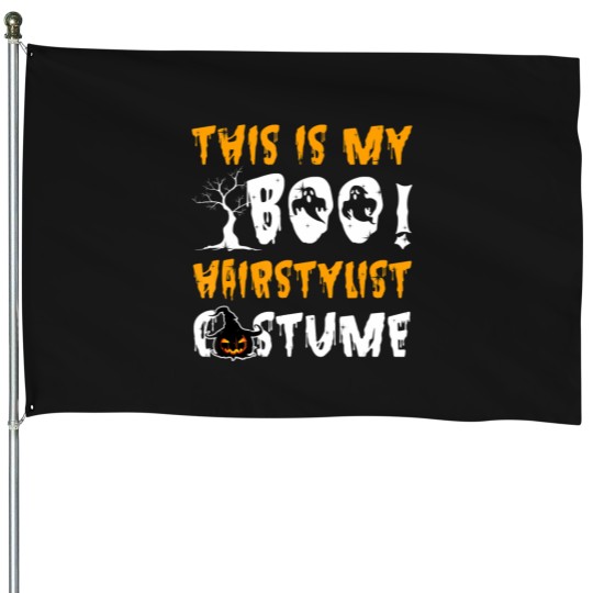 Discover Funny Barber | This Is My Boo Hairstylist Costume Sweat House Flags