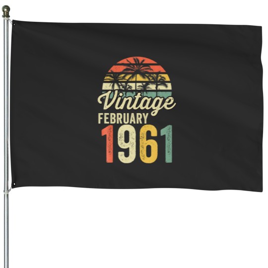 Discover 60Th Birthday 60Th Gift Idea February 1961 Vintage House Flags