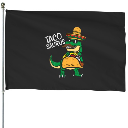 Discover Kids Tacosaurus Taco Dino Trex Cinco De Mayo House Flags