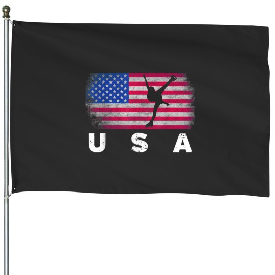 Discover American Flag Figure Skating Cute Us Skaters House Flags