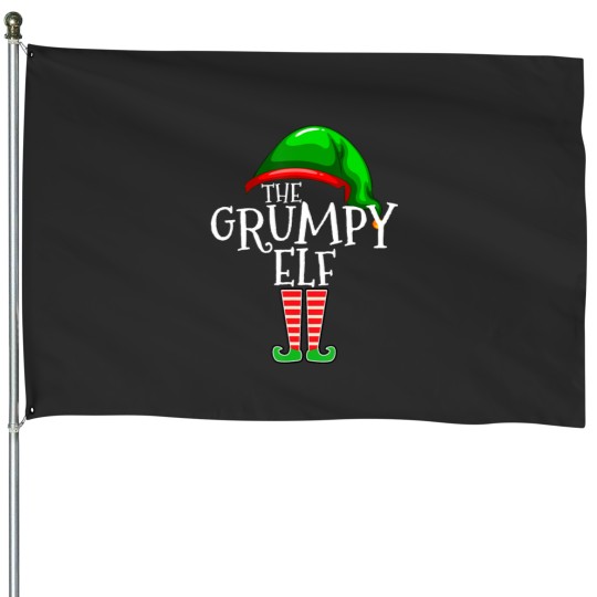 Discover The Grumpy Elf Family Matching Group Christmas Gif House Flags