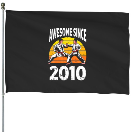 Discover Karate Awesome Since 2010 12Th Birthday 2 Years Ol House Flags