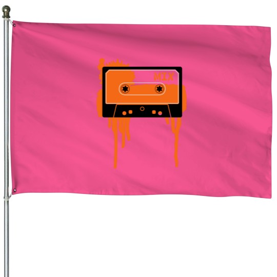 Discover Orange vintage cassette tape House Flags