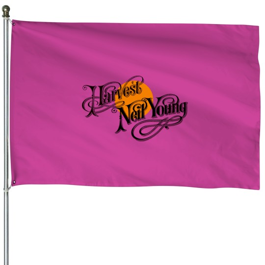 Discover Neil Young Harvest Moon House Flag - Unique Gift for Music Fans