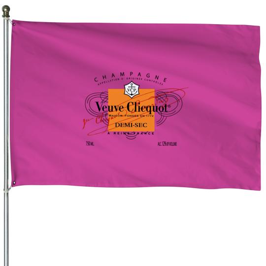 Discover Champagne Veuve Rose House Flags, Champagne Logo House Flags
