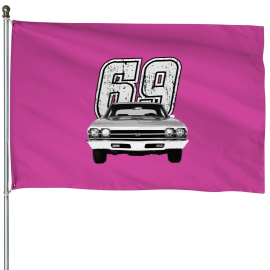 Discover 1969 Chevelle Front Grill View Silhouette House Flags