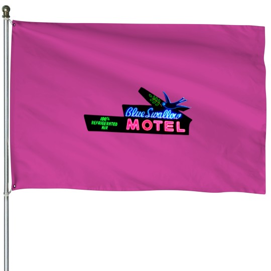 Discover Blue Swallow Motel Neon Sign Route 66 House Flags