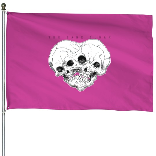 Discover Double Trouble - Skull - House Flags