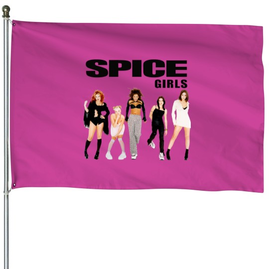 Discover Vintage Spice Girls Photo Poses House Flag
