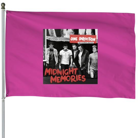Discover One Direction Midnight Memories House Flag - Classic Black Style