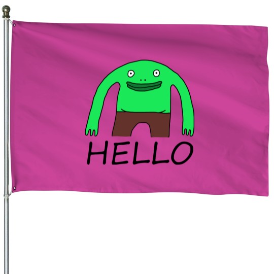 Discover Smiling friends Mr Frog sticker Sticker House Flags