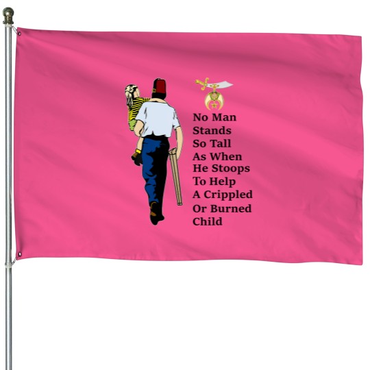 Discover proud to be a shriner help childs emblem masons father's day House Flags