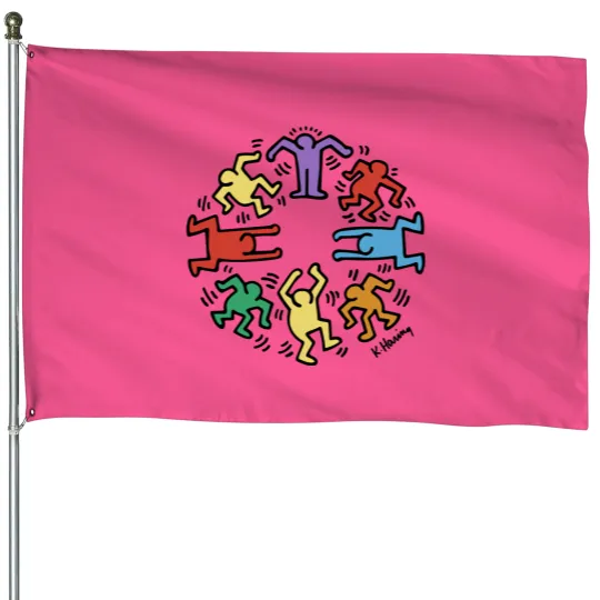 Discover New Vintage Keith Haring House Flags Size USA