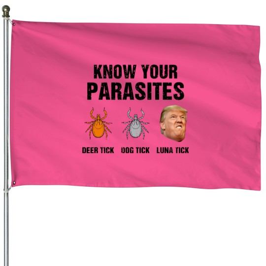 Discover Know Your Parasites Tick House Flag