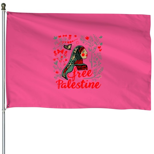Discover Free Palestine Unisex House Flags