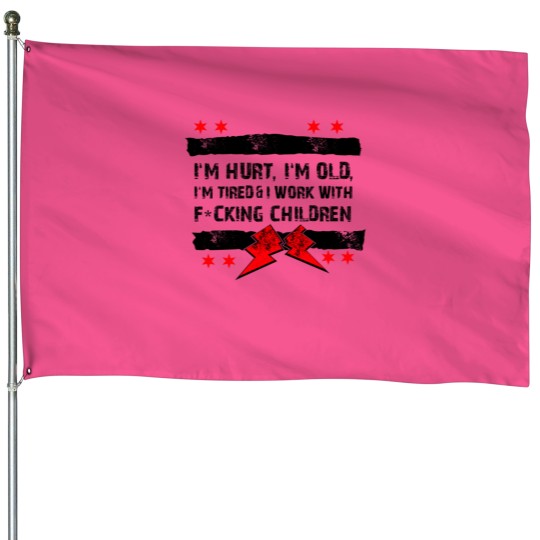 Discover Old Man Punk - Hurt, Old, Tired House Flags