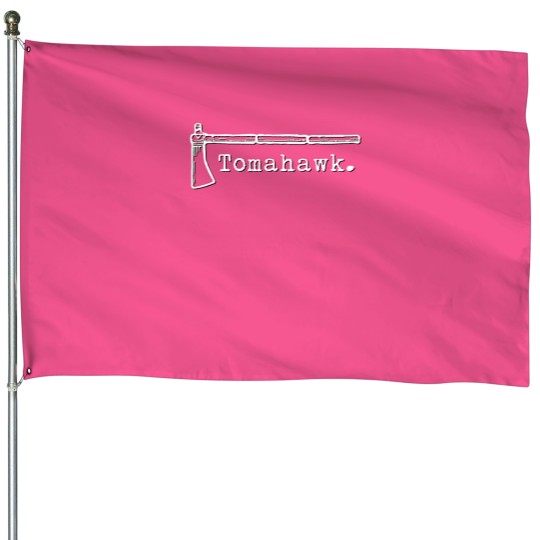 Discover Tomahawk Logo (White) House Flags