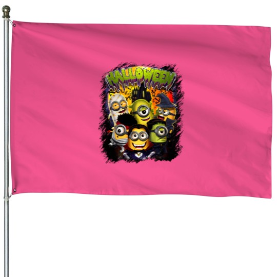 Discover Minions Halloween House Flags Unisex Jersey Short Sleeve House Flags