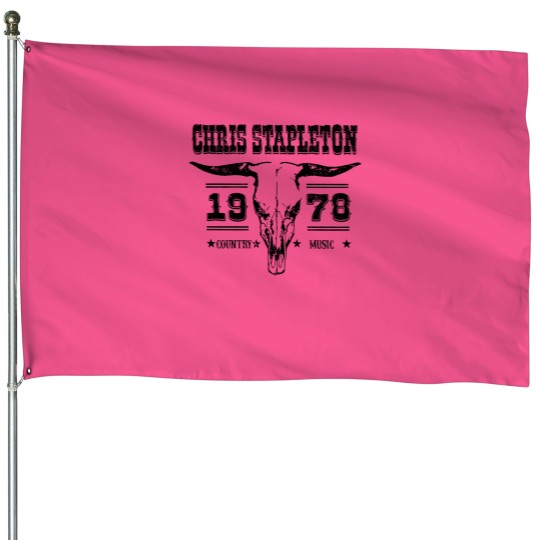Discover Chris Stapleton ESTD 1978 House Flags, Chris Stapleton Bullhead