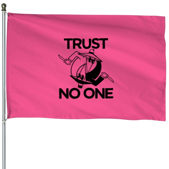 Discover Spy vs Spy Trust No One House Flag - Funny Cartoon