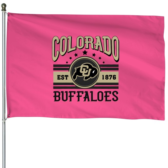 Discover Colorado Buffaloes Football Est 1876 House Flags, University of Colorado House Flags