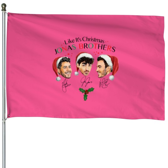 Discover Like It's Christmas Jonas Brothers House Flags Unisex House Flags For Men Women S-5XL
