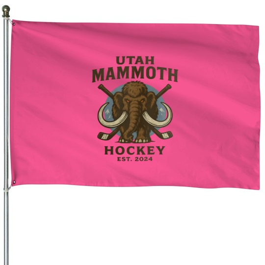 Discover Utah Mammoth Hockey House Flags, Utah Mammoth House Flags, Unisex Sports House Flags
