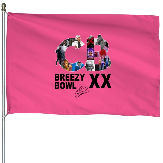 Discover Breezy Bowl XX House Flags, Chris Brown Breezy Bowl XX Tour House Flags