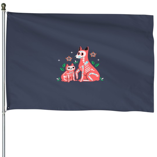 Discover Dia De Los Muertos House Flags