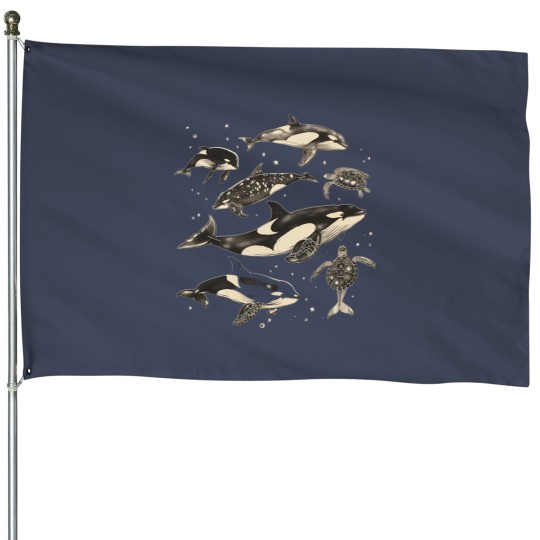 Discover Vintage sea animal design House Flags