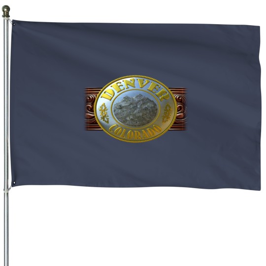 Discover denvers - Colorado WesternCowboy Belt Buckle House Flags