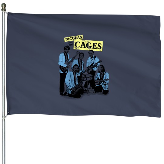Discover Nicolas And The Cages (Nic Cage Bands Shirt) House Flags