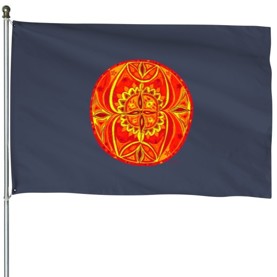 Discover Mandala Unfolding -png House Flags