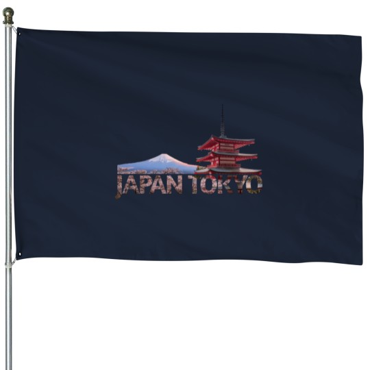 Discover Tokyo Japan Mount Fuji red Chureito Pagoda Souvenir House Flags