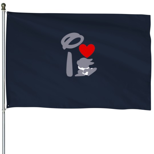 Discover I Heart Thumper (Inverted) House Flags