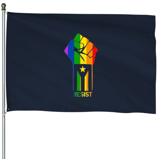 Discover LGBT Resist Fist House Flags