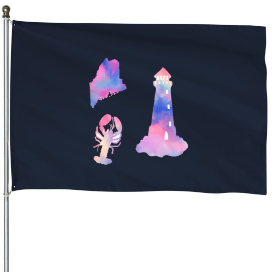 Discover rainbows States of Maine  Pack House Flags