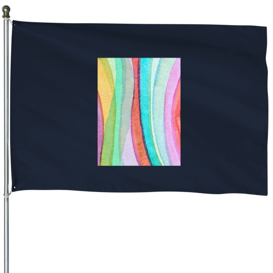 Discover Colorful ribbons House Flags