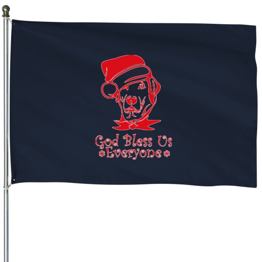 Discover God Bless Usss Everyone - Dog's Favorite christmass House Flags